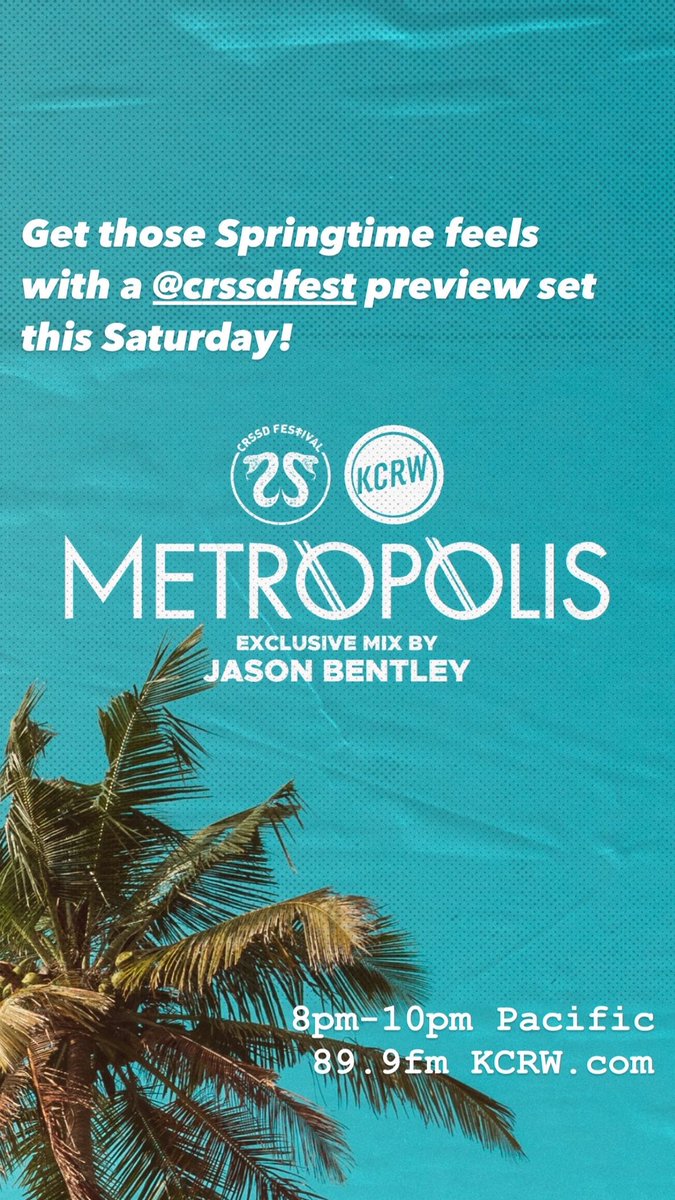 Metropolis this Saturday 8pm 89.9fm KCRW