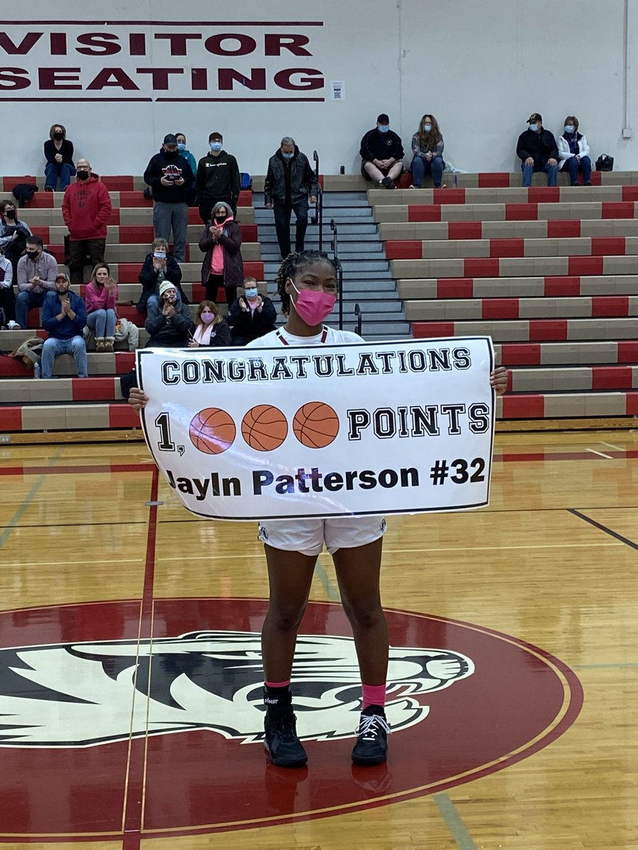PNHSAD's tweet photo. Tonight Jayln Patterson scored her 1,000 point as a Plainfield North Tiger Girls Basketball player!  Jayln had 27 points tonight against Yorkville to give her 1,010.  Congrats Jayln!  We are so proud of you! https://t.co/BeoeimfQJX