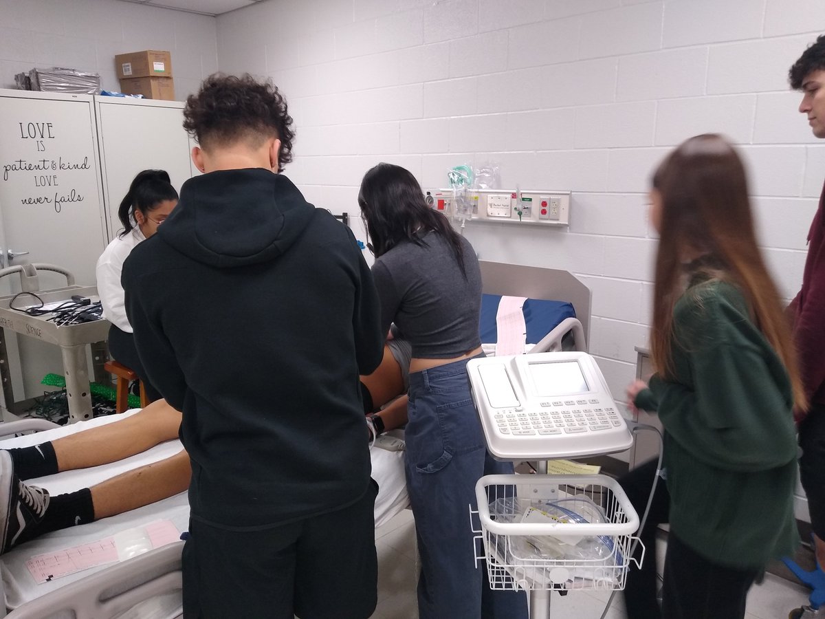 Learning how to preform an EKG.