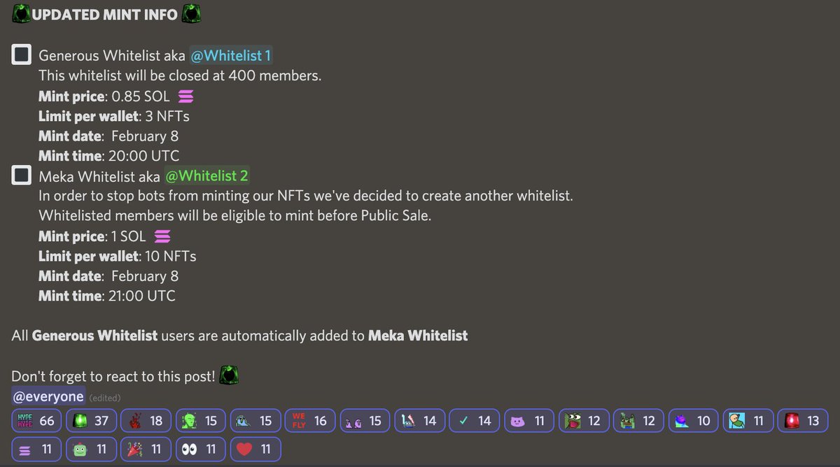 GenerousRobots's tweet photo. Hey, RoboFam! 
Only 32 spots are left in our first whitelist with a 15% discount! 
After it fils up we open an additional whitelist without the discount to avoid bot minting. 
Join our discord to grab the last discounted #WL spots!
https://t.co/9a3hGRBr3C
#Whitelist #NFTMint https://t.co/1bH3YygQ4Y