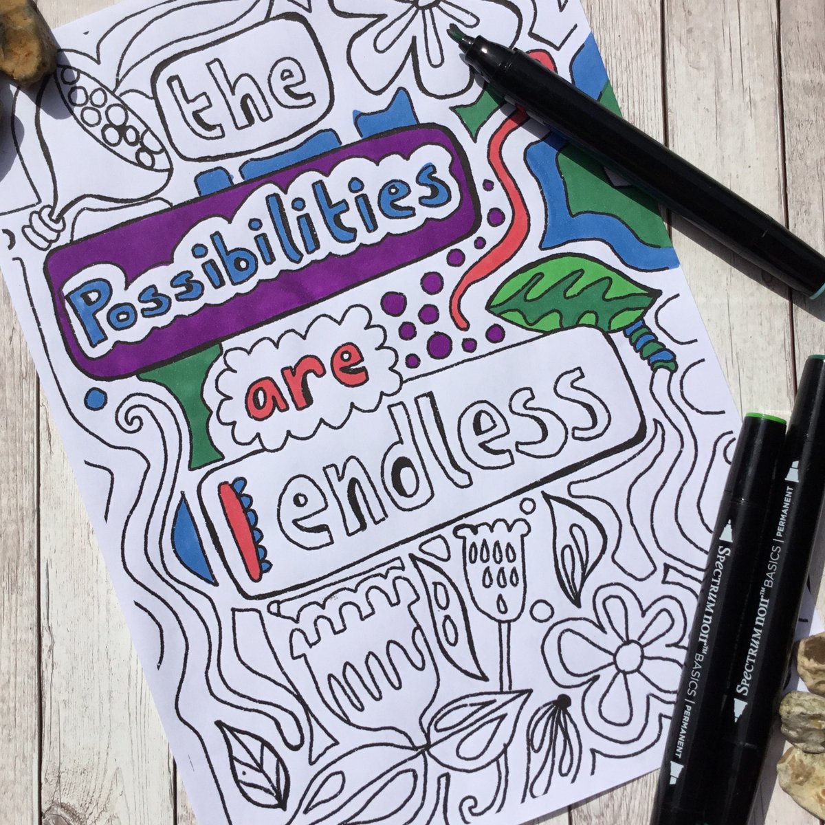buck_lj's tweet photo. Quote Colouring Page, Instant Download PDF, The Possibilities Are Endless, Positive Affirmations, Self Care, Mindfulness. https://t.co/cWI88MioF2 #Etsy #Slumbermonkey #ColouringSheet https://t.co/3lXAEAIyl3
