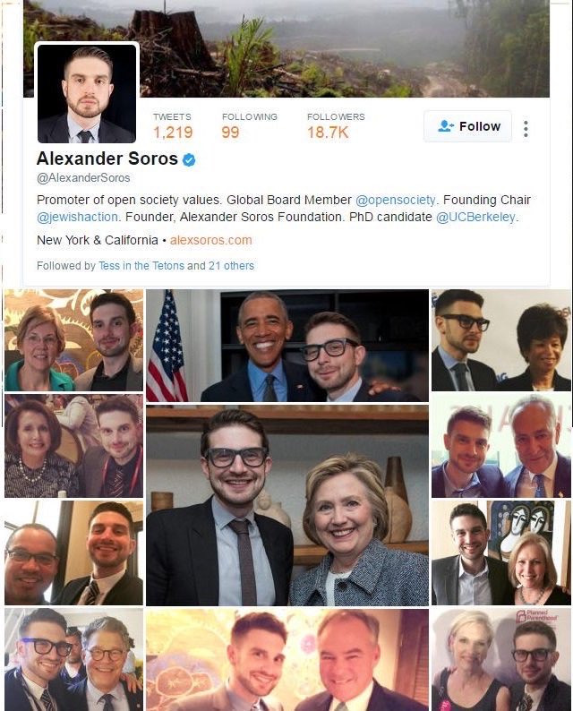 Just a reminder of who Alex Soros, son of George Soros, hangs out with.