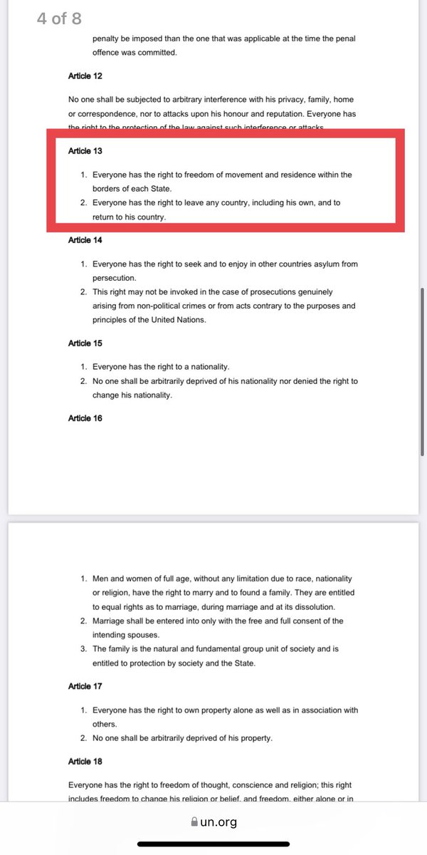 Just a reminder about what Ardern’s NZ Govt is completely ignoring - our Bill of Rights &amp; the UN Declaration of Human Rights.
There is no excuse.