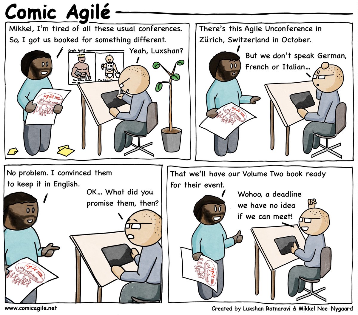 Thrilled to be keynoting the AGILE UNCONFERENCE 2022 in Zürich hosted by @swissICT - together with @NoeNygaard to talk about #ComicAgile - thanks for inviting us, @danish_kauboy. Sign-up here: swissict.ch/event/agile-un…