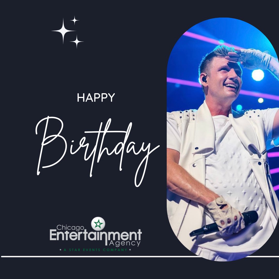 Happy birthday to Nick Carter of the @backstreetboys! What's your favorite BSB song? #NickCarter #BackstreetBoys #BSB #HappyBirthday #StagePictures #Performer #Singer #Performance #Drummer #Acapella #PopBands  #ChicagoEntertainmentAgency