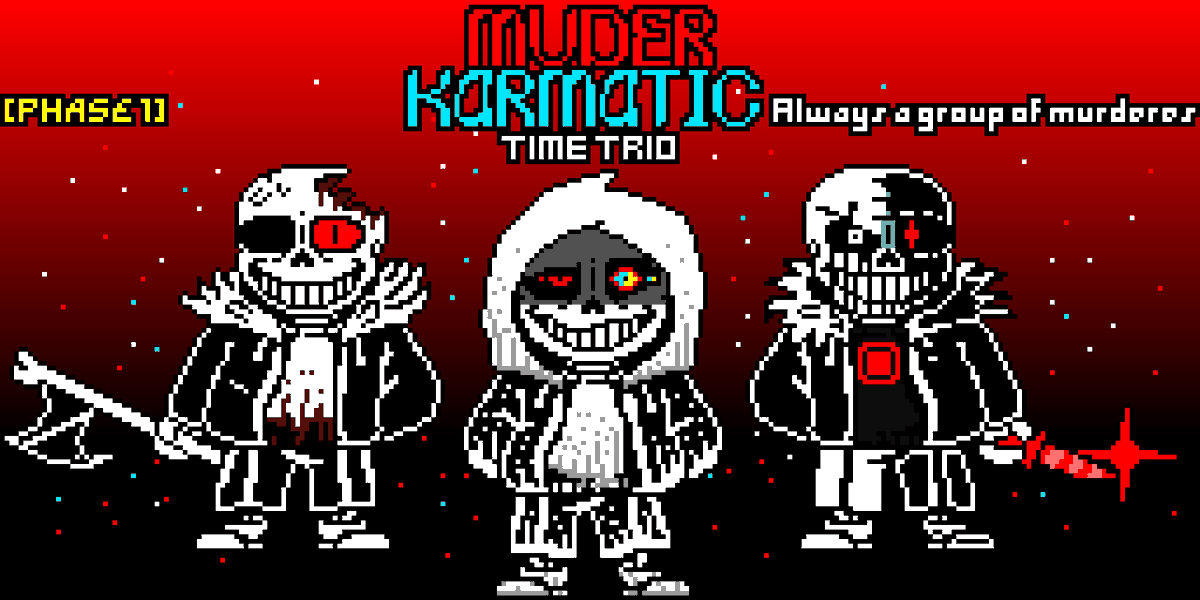 stvoctavio's tweet photo. Bueno, ahora hice al murder karmatic time trio

#Murderkarmatictimetrio #sans #murdertimetrio #karmatictimetrio #undertale #undertaleAU #pixelart https://t.co/8GKQ93KLFU