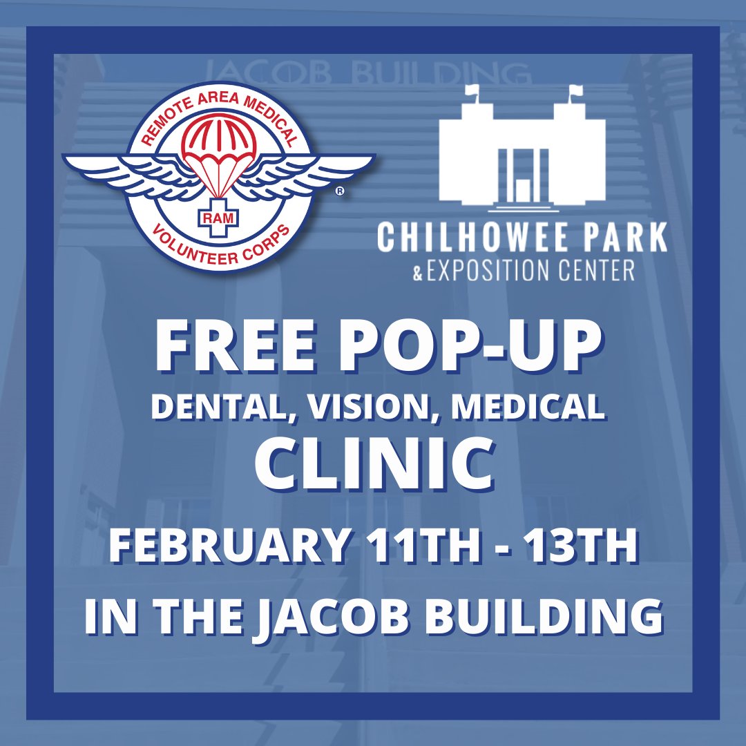 ChilhoweePark's tweet photo. We are so excited to host Remote Area Medical's free pop-up clinic next month! 😄

Please check out the following link for more information: https://t.co/YWOfuFgpF9.

#LocalEvent #EastKnoxville #Knoxville #VisitKnoxville #ChilhoweePark #Park https://t.co/Blp5iknMAa