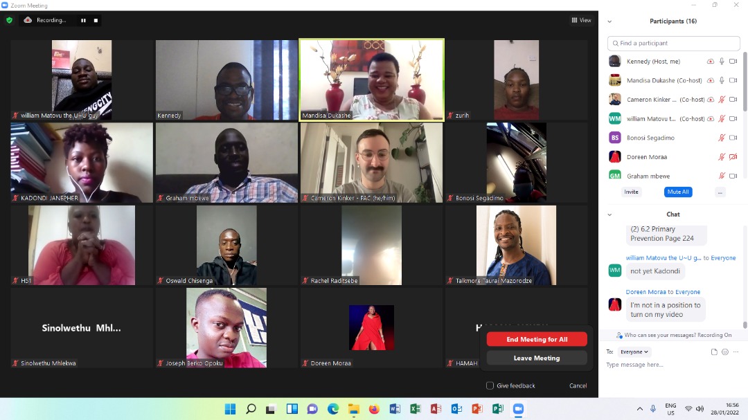 UequalsUAfricaF's tweet photo. Yesterday @UequalsUAfricaF was privileged to host two amazing people from @PreventionAC @JacquelyneAlesi and @CameronKinker who did a power presentation about a global update of the #UequalsU message. we can't stop thanking U guys. https://t.co/6lHOFgVoRT