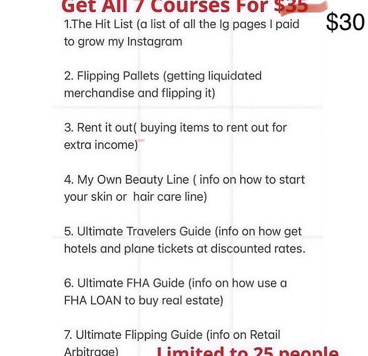 NoTimeZone_'s tweet photo. Happy Friday Everyone 

🔥SALE🔥ALERT🔥

MONEY PACK ($250) SALE FOR ONLY🚨$30🚨

~Price Limited To First 25 People~

You Get:
3 Courses from me 
4 Courses from @ashleyj9358 
1 Affiliate video 

8 FOR 1 DEAL 💰

LINK HERE👇DO NOT MISS OUT‼️

https://t.co/uMOI5F4eui https://t.co/mw0fEXrakU