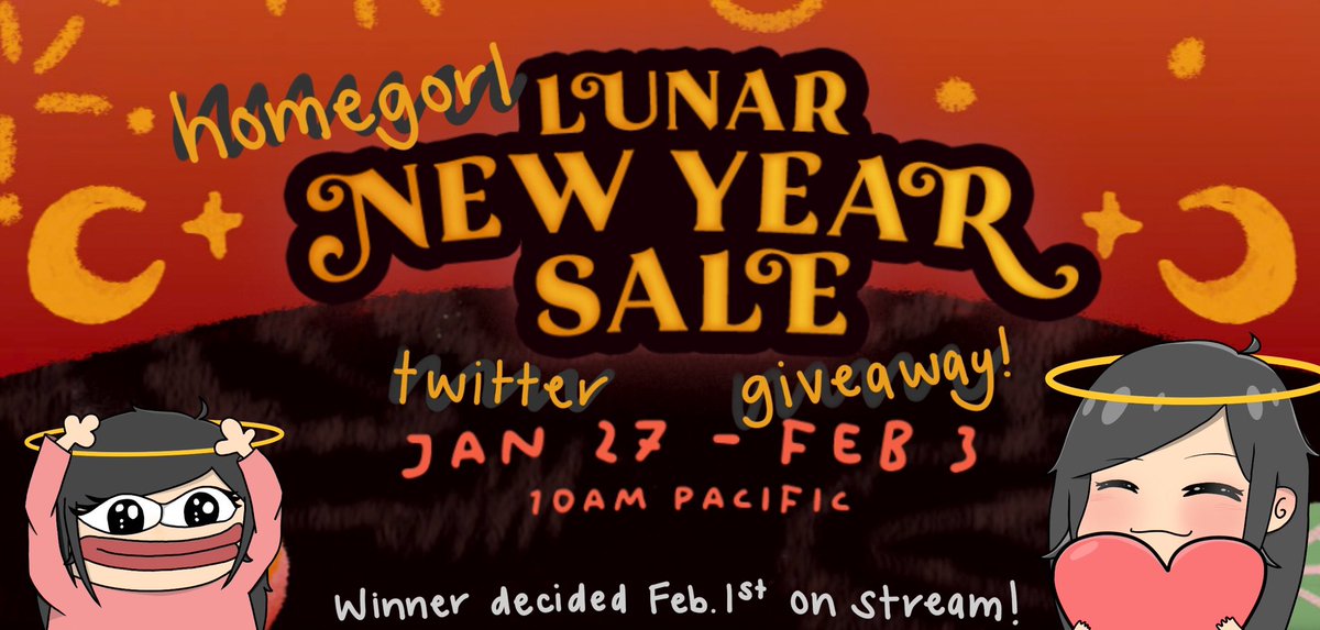 homegorl_'s tweet photo. ‼️ My first giveaway ‼️

Retweet and follow to win a game from the Lunar New Years sale on Steam! Game must be under $30 and the winner can choose which game they win!

Winner will be decided February 1st on stream! 

Good luck! ଘ(੭ˊᵕˋ)੭* ੈ✩‧˚ https://t.co/OekVbLFhgG