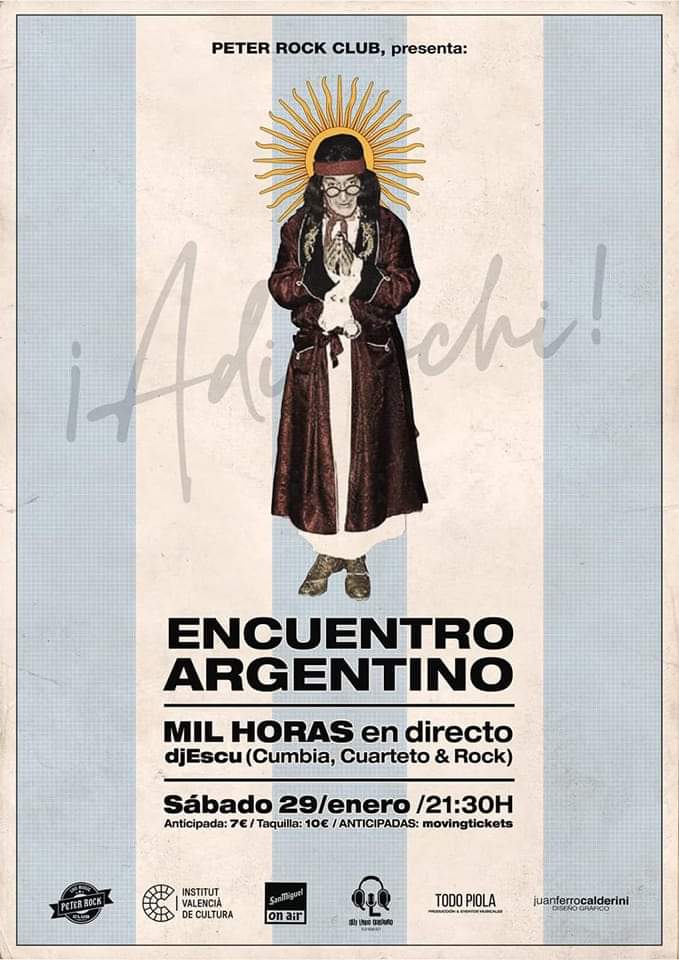 marce5150's tweet image. Buenas gente!!!! Mañana Sábado 29 de enero 23:15 hs estaremos tocando en la gran juntada del Club de amigos Argentinos en Valencia en Peter Rock !

 Conseguí tus anticipadas en: 

movingtickets.com/detalle/Entrad…

Nos vemos!!!!