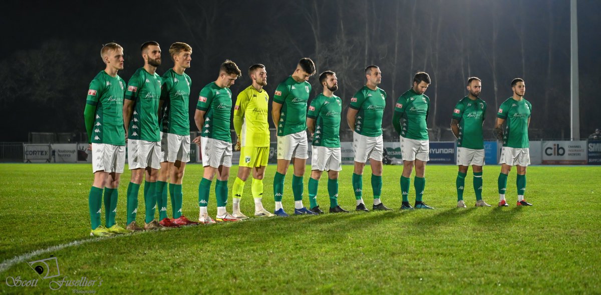 scottfusellier's tweet photo. @GuernseyFC and @Binfieldfc pay a minutes tribute before Wednesdays game. #forChristian https://t.co/S2YRKDyWxo