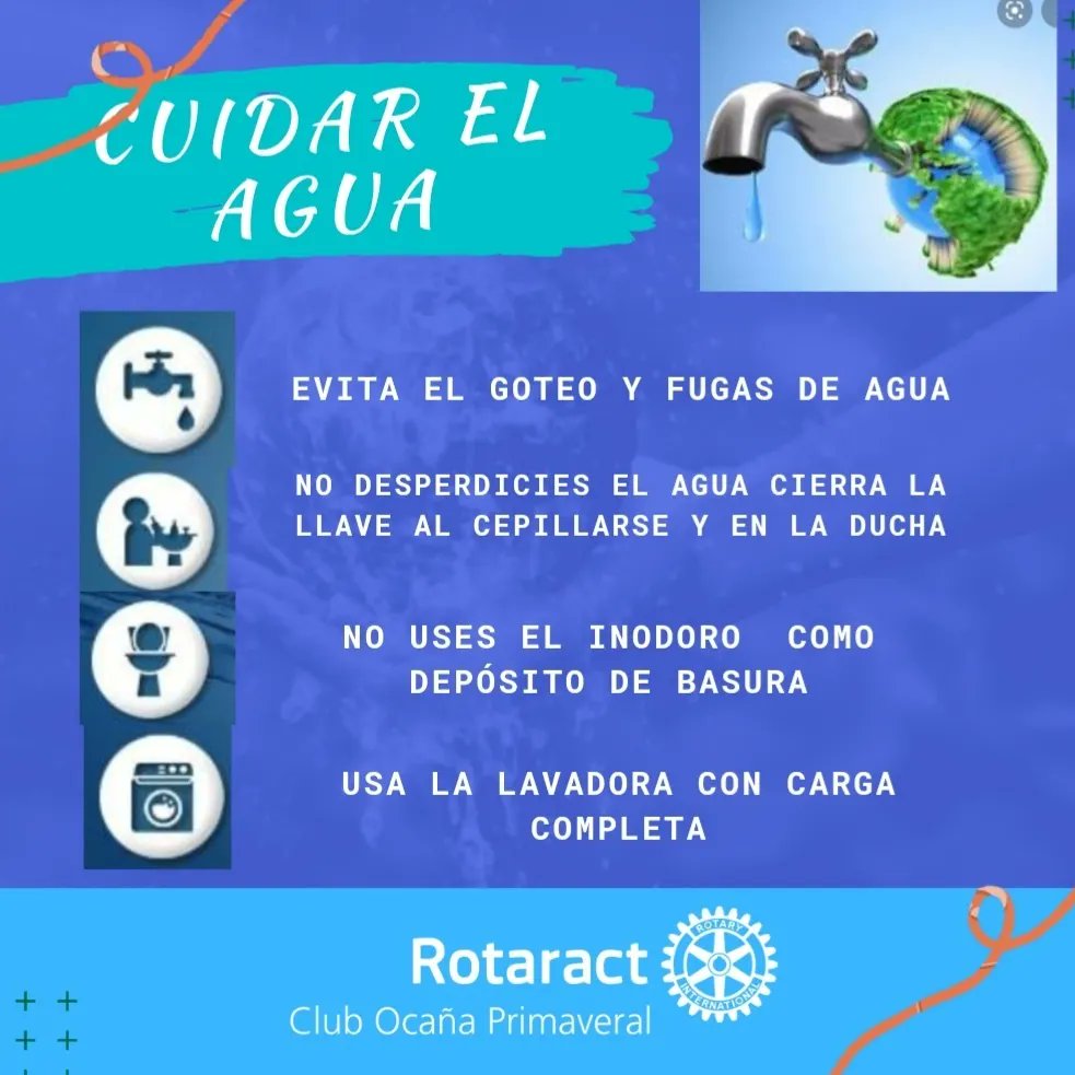 OcanaRotaract's tweet photo. Cuidemos el agua https://t.co/hInPh0WQDM