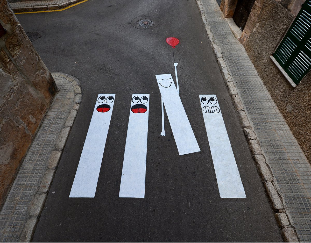 RT @_ko_mon: Time to escape 
by OakOak (#French street artist) 
#streetart #fridaymood https://t.co/a8Ni5CzjCe
