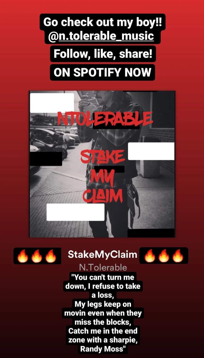 Check out N.tolerable on Spotify! Any shares would help a buddy early in the music industry! Thanks and #HookEm
open.spotify.com/track/7wPmZPM4…