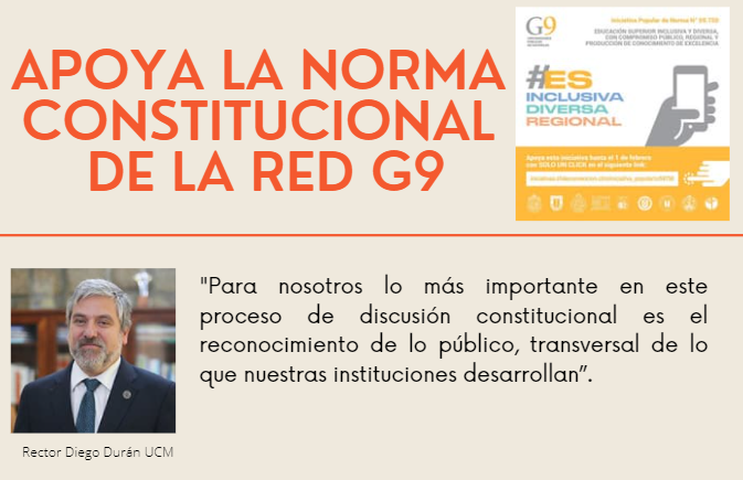 UniversidadesG9's tweet photo. El Rector Diego Durán de @ucatolicamaule invita a todas y todos a apoyar la norma N° 59.750 presentada por las #UniversidadesG9 #EsInclusivaDiversaRegional
Necesitamos tu apoyo hasta el 01 de febrero https://t.co/Lhp9KKv0kb https://t.co/ppwkuqgNgK