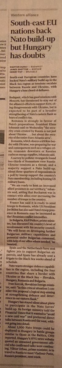 GiulioTerzi's tweet photo. #NATO :nonostante rapporti privilegiati tra #Orban e #Putin e riserve di Budapest nell'esprimersi apertamente in sostegno di Kiev,l'#Ungheria sarà parte del rafforzamento della difesa atlantica nell'Est Europa. @Viktor_Orban, do you remember #USSR and #Budapest56? @GlobalCRL https://t.co/YGRfrHwyLS