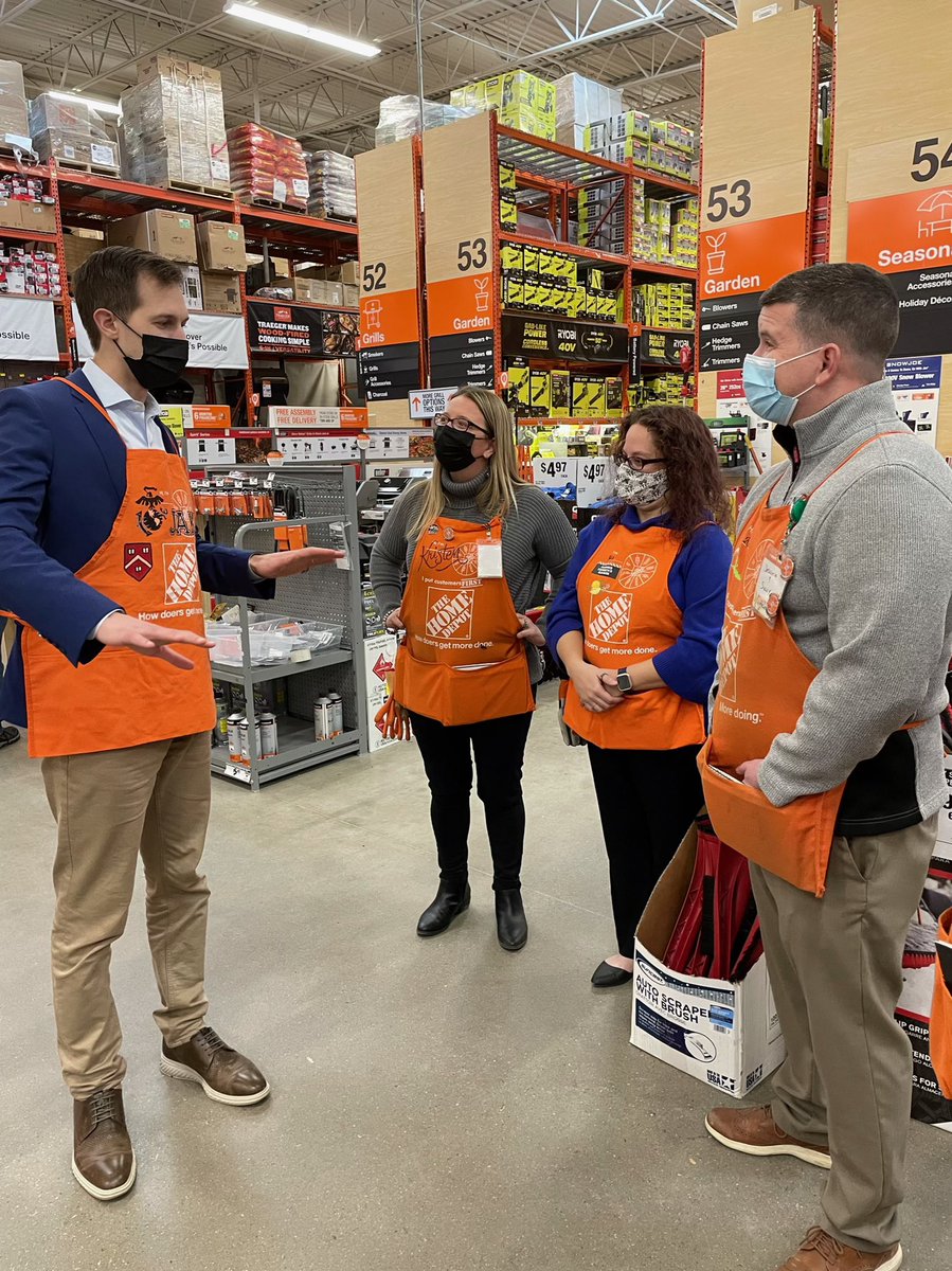 HD2651's tweet photo. A great visit with Congressman Jake Auchincloss @HD2651!! Thank you for taking the time to speak with us and learn a little about our business and our incredible front line associates!! @HOMEDEPOTGR @CharronKris10 @ChrisYoungHD https://t.co/4OrlAUvHdy