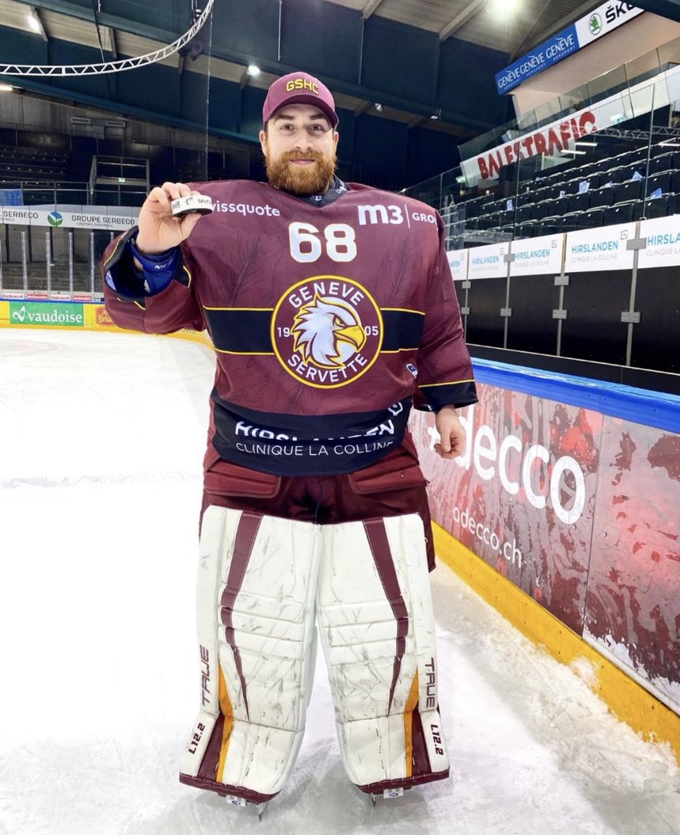 Finisce l‘avventura di Dominic Nyffeler a Ginevra: 10 matchs, 7 wins, 21 points, gaa 1.39, svs 93.99%, 2 shutout. #wow #chapeau #souveraen