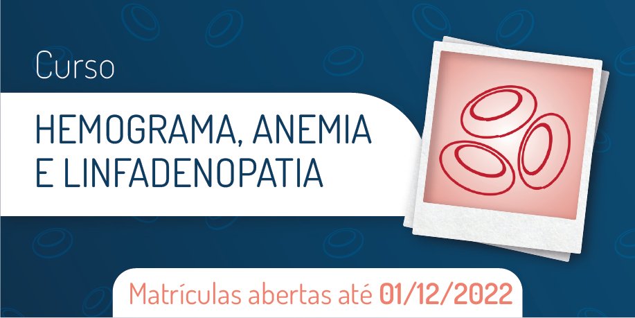 UnASUSUFCSPA's tweet photo. 📌MATRÍCULAS ABERTAS 
✏️Quer aprender mais? O curso Hemograma, Anemia e Linfadenopatia é gratuito, online e oferece certificado de conclusão. Para se matricular, acesse o link https://t.co/etWghz7AFS. 
#educaçãopermanente #sus #unasus #unasusufcspa #profissionaldesaúde https://t.co/cgLBpmLFz2