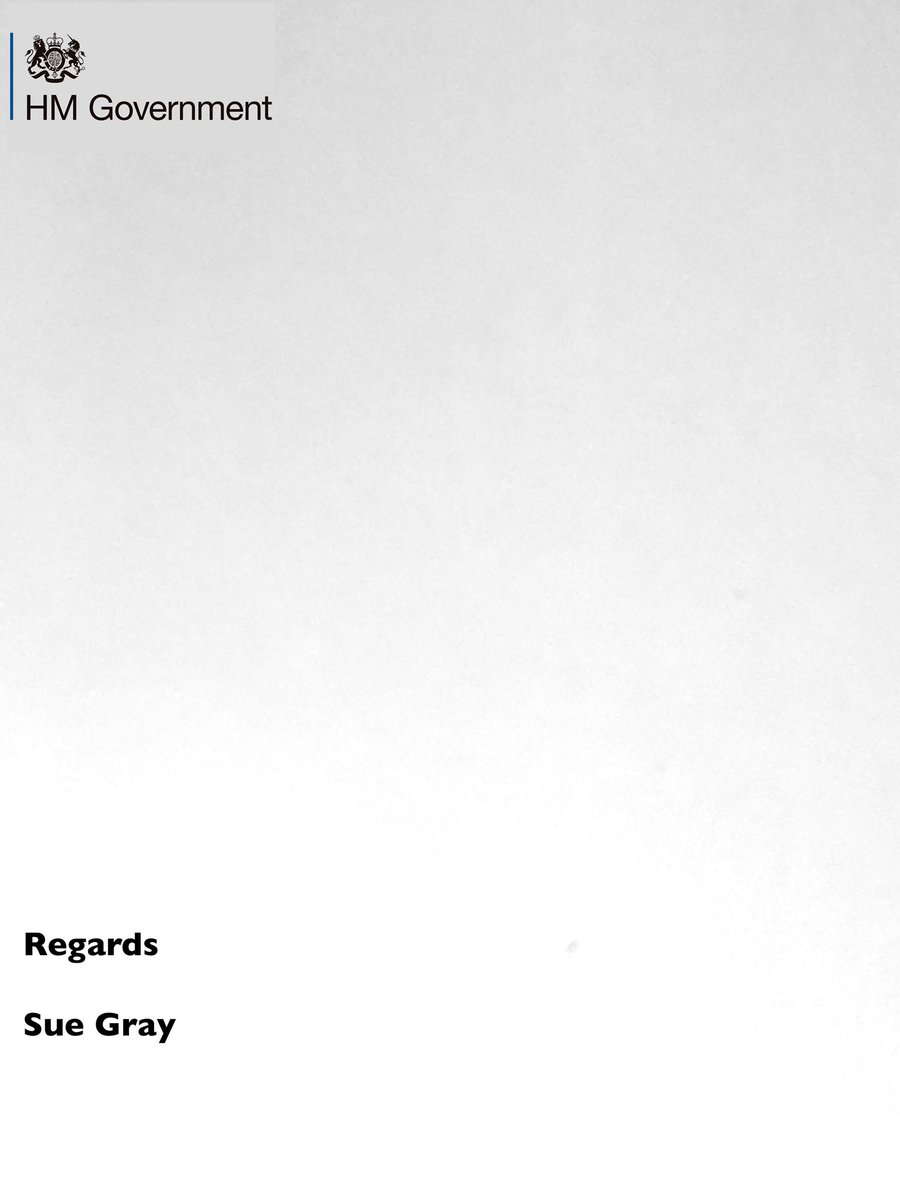 It’s finally released!!! Sue Gray’s report into Downing Street parties with all criminal activity redacted. #SueGrayReport #DowningStreetParty #BorisTheLiar #BorisBirthdayBash