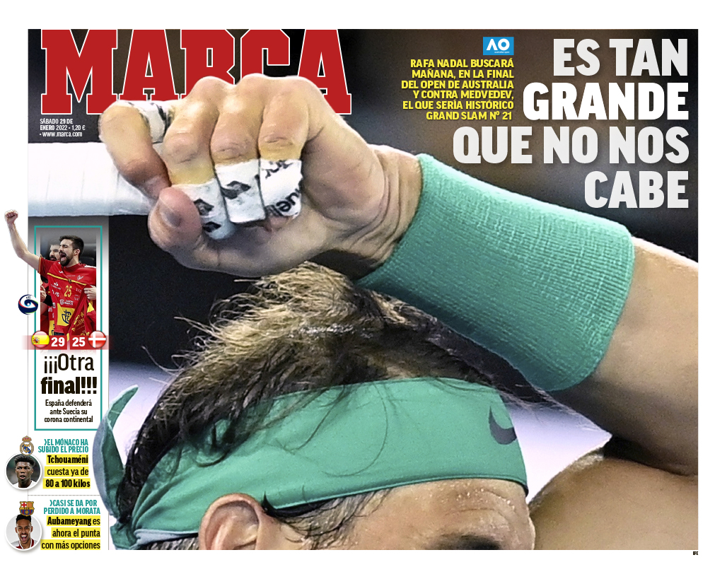 marca's tweet photo. #LaPortada Es tan grande que no nos cabe 🗞 https://t.co/vqD5BHSGKD