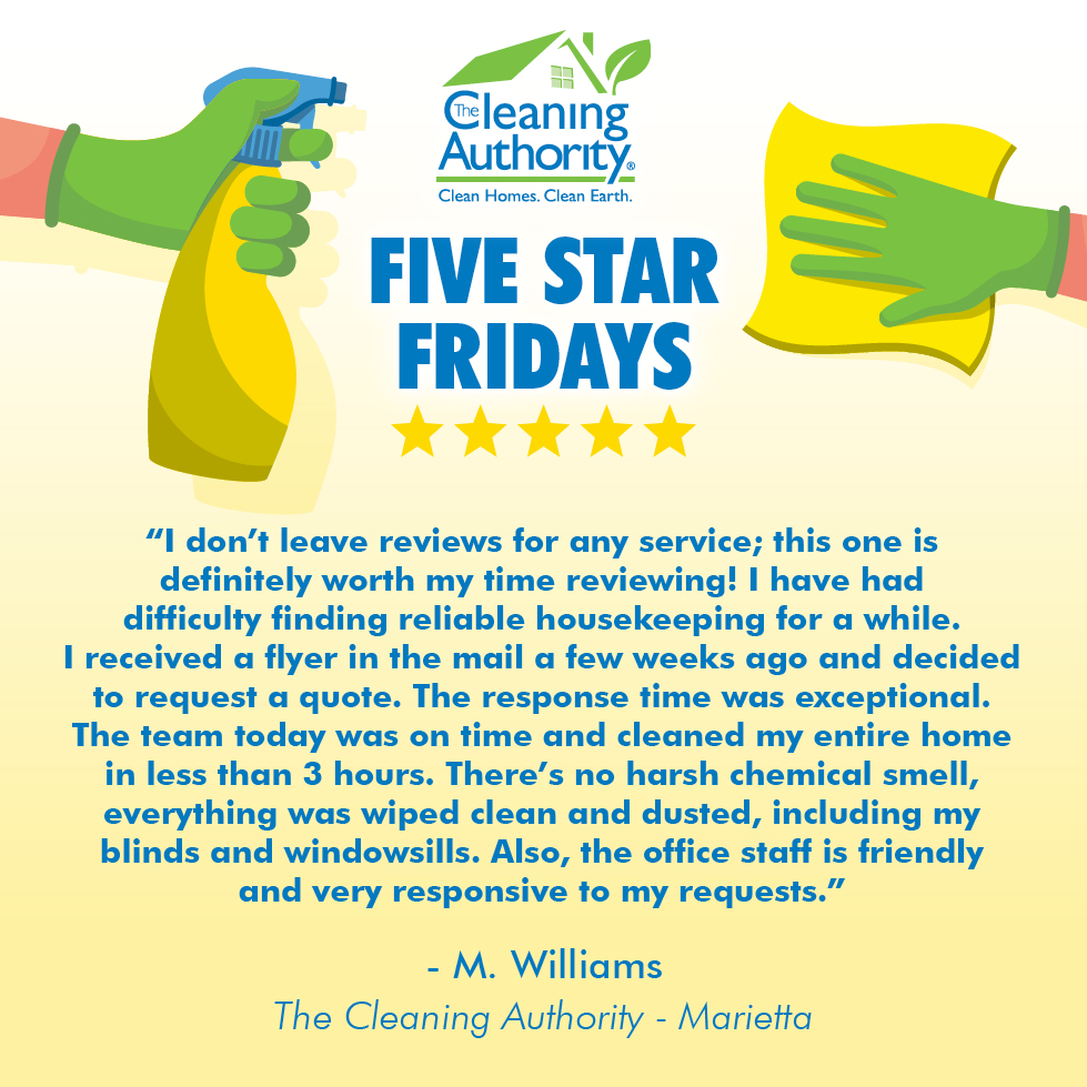 Customer satisfaction is our number one priority! Happy Five Star Friday! #AuthorityOnClean