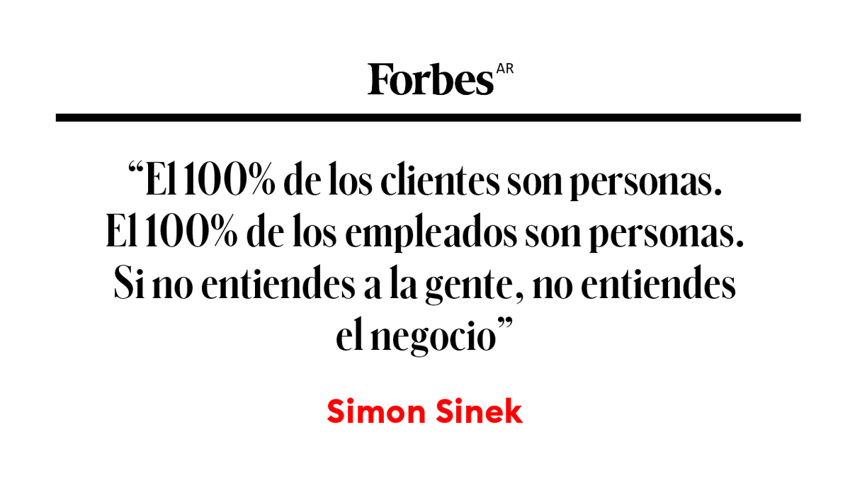 forbesargentina's tweet photo. 📍 Frase del día:

"El 100% de los clientes son personas. El 100% de los empleados son personas. Si no entiendes a la gente, no entiendes el negocio", Simon Sinek. https://t.co/FBFe4Ux0Xb