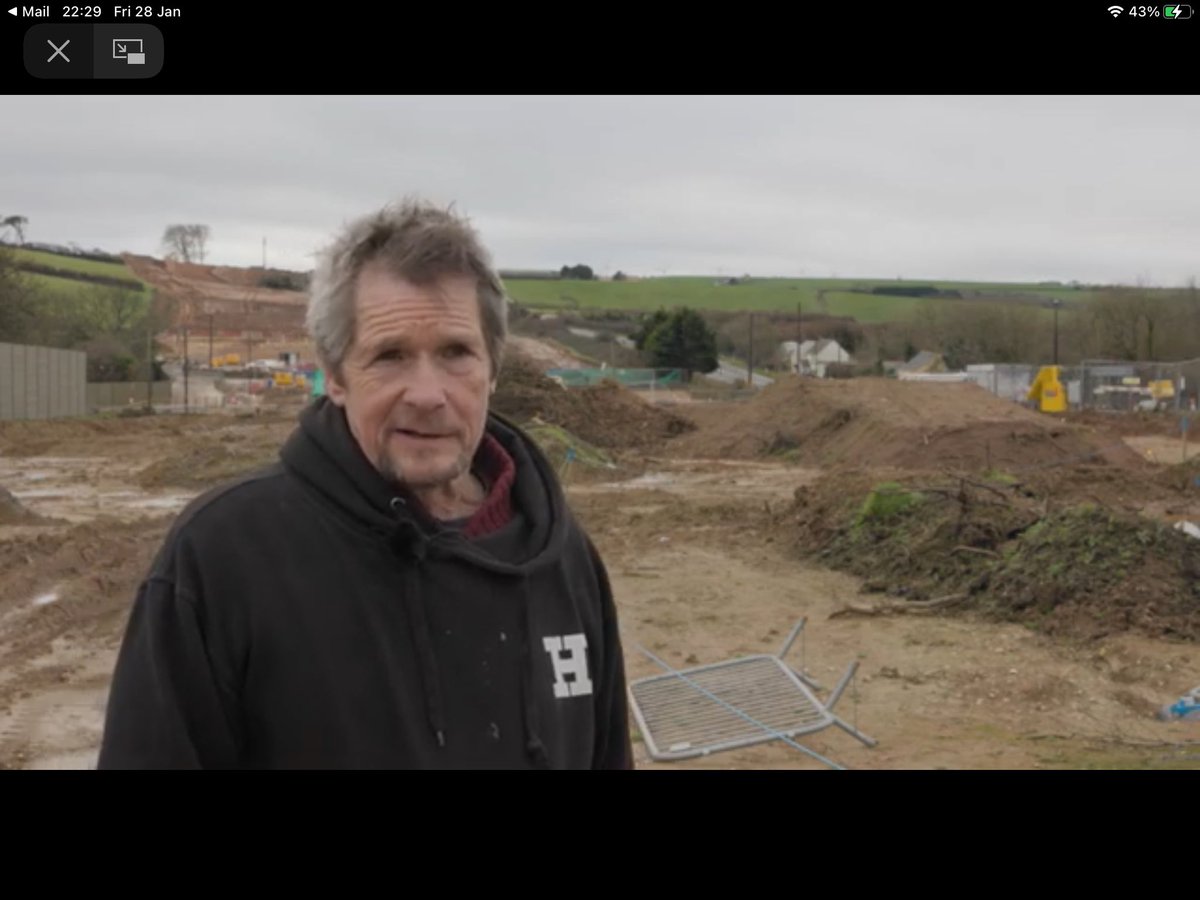thesefieldshave's tweet photo. Solidarity with all all protectors of our natural world, RIS2 is a nightmare. Let it be. This is my partner in his fields before and after. We still hope this madness will stop. Many farmers too scared to talk, even now for fear. @RoadsXR @TransportActio2 https://t.co/EDC6RlGPN1