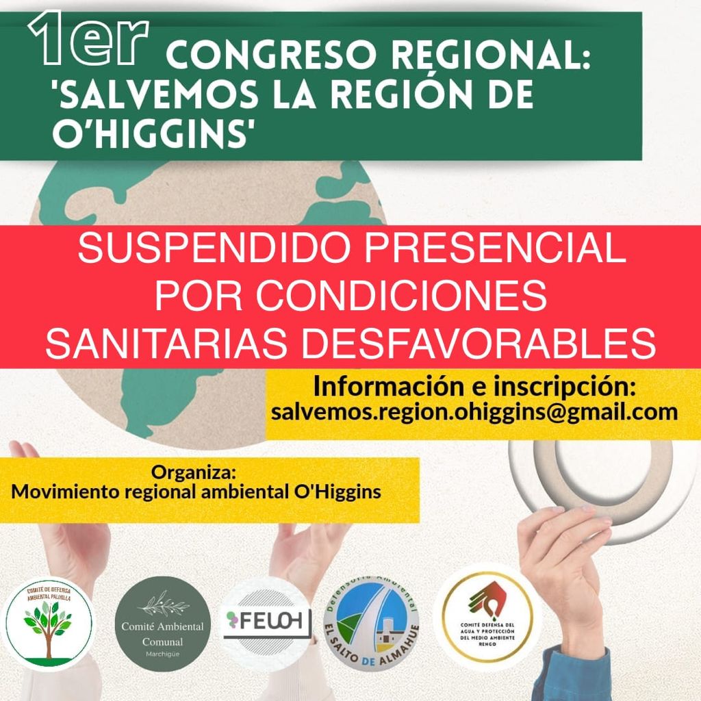 asaldesn's tweet photo. Suspendido hasta nuevo aviso, según condiciones sanitarias en el país y región de O'Higgins. https://t.co/X4tDsyMnCI