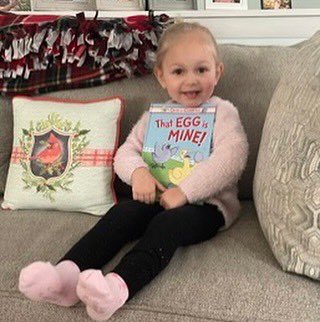 lizgouletdubois's tweet photo. Lilly here is one of Duck and Cluck’s first readers! 😍
Her Nonnie @LSmithMurphy sent along these pictures, and reports that she loves the book.
This is what it’s all about!
💛💙
#duckandcluck #sourcebookskids #kidlit #childrensbooks @SourcebooksKids @PBLaunch2022 https://t.co/wjyDfbgMAB
