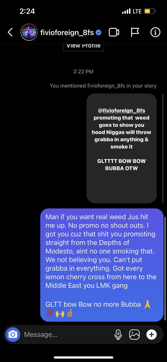 THATSWAYUP's tweet photo. @FivioForeign my boy can’t let you go down like this. Come tap in with a real Pluh https://t.co/TxXfcuPu0Q