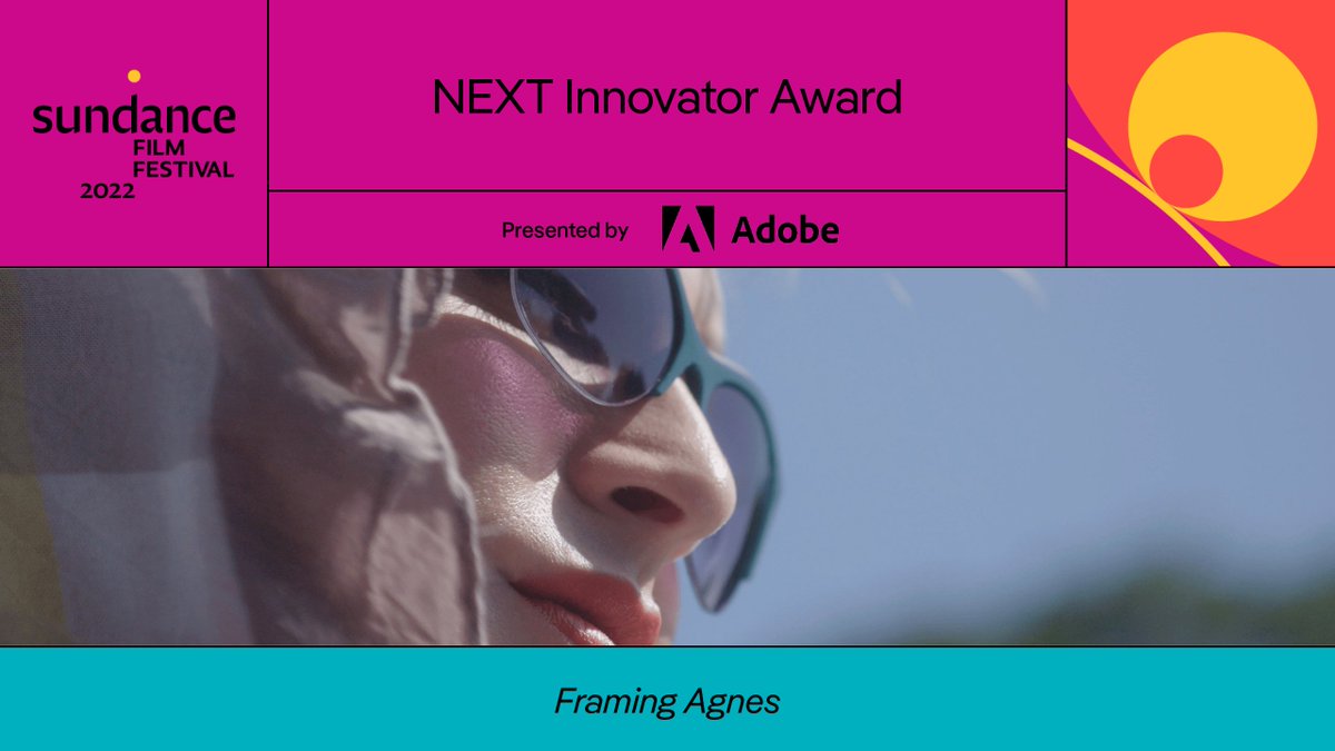🏆 NEXT Innovator Award presented by <a href="/Adobe/">Adobe</a> goes to FRAMING AGNES (<a href="/framingagnes/">Framing Agnes - In Theaters Now</a>), directed by Chase Joynt (<a href="/ChaseJoynt/">Chase Joynt</a>). #sundance