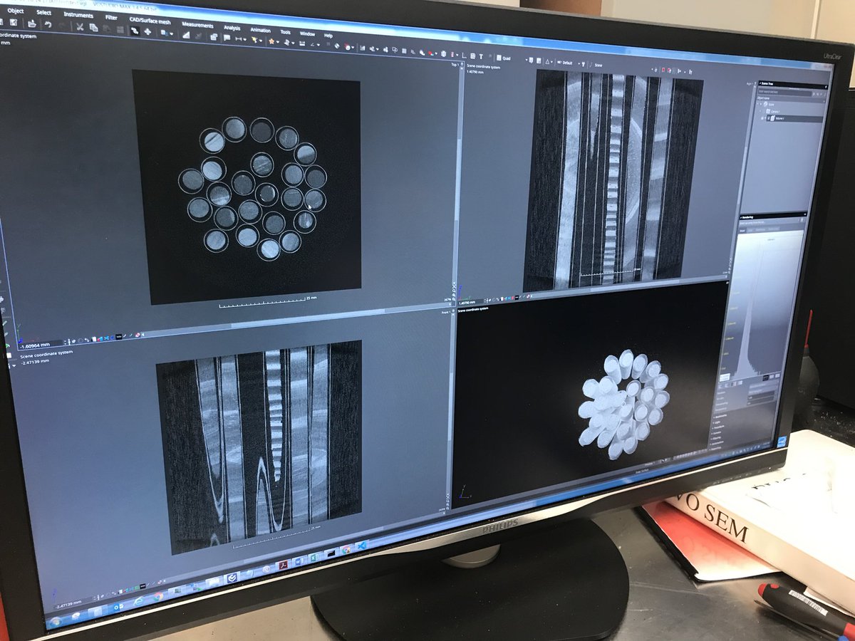 apolinko's tweet photo. Kicking off the weekend with some 3D X-ray CT scans of loblolly pine increment cores. https://t.co/NPBzS9LAcy