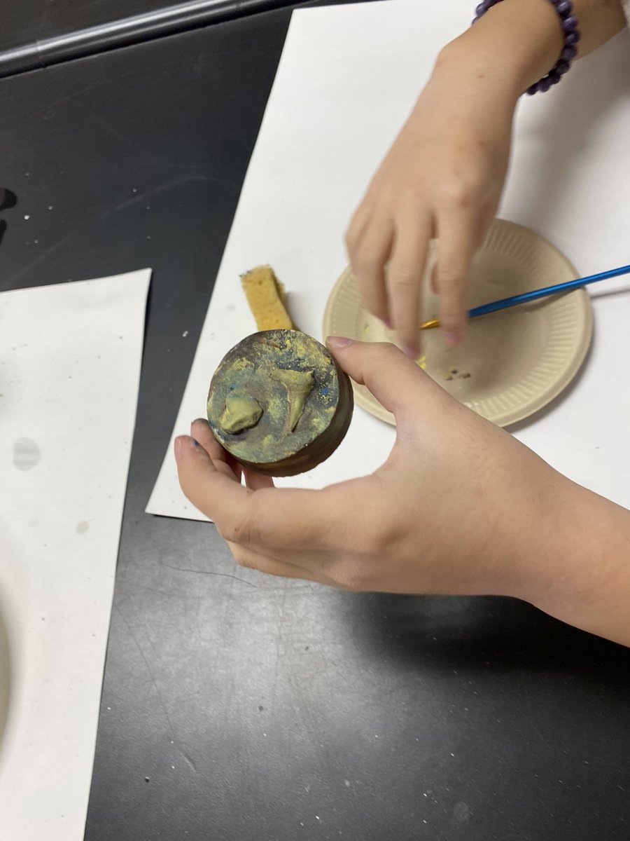 macias_science's tweet photo. This week was a mess, plaster everywhere, paint on the tables but I loved it. I love the grind. I love to see students having fun learning, relaxed and enjoying life… And the added bonus was most of the students where excited to take them home… #elmtritons https://t.co/oKpr0lYFZh
