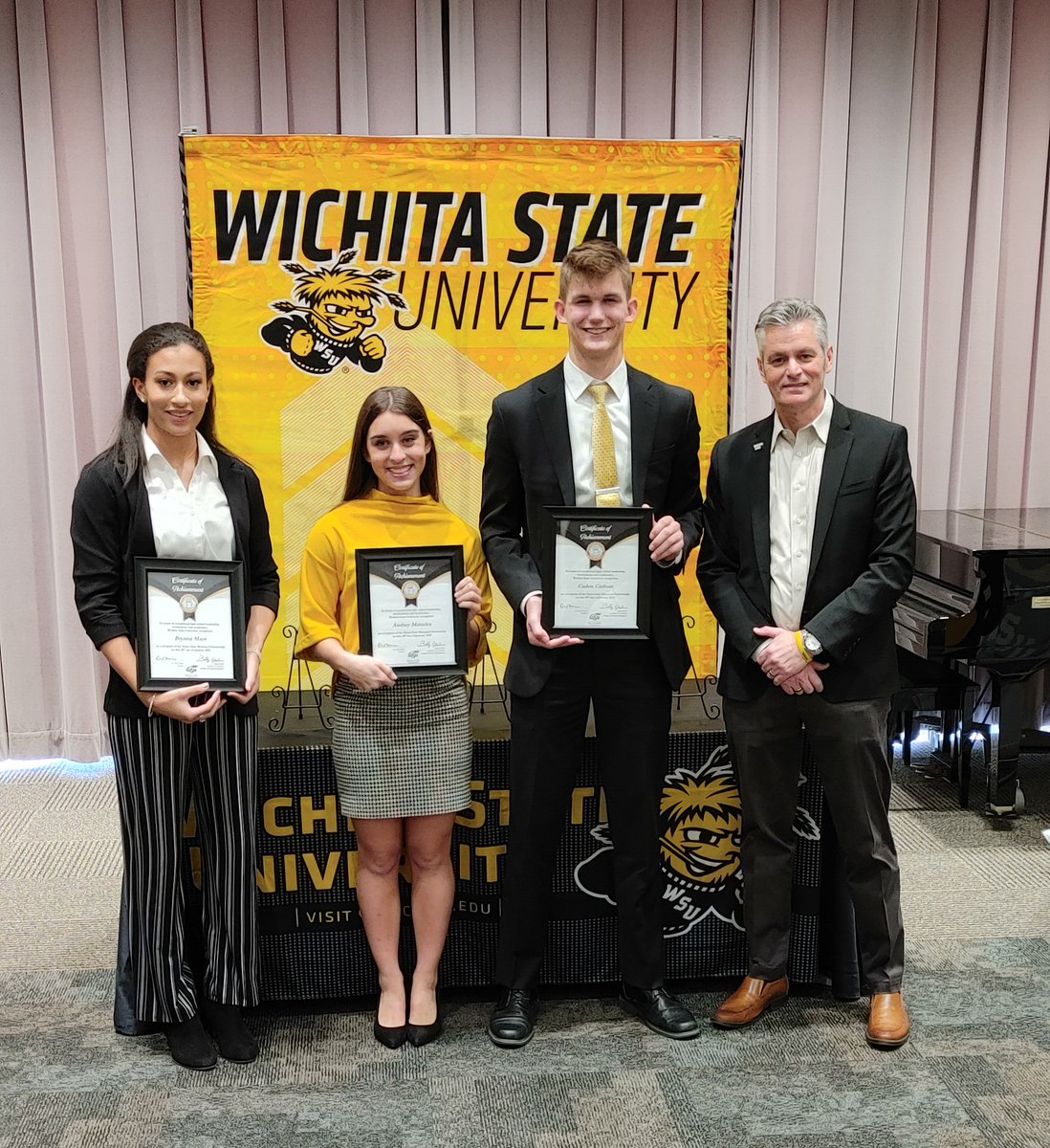 After several hundred applications &amp; multiple rounds of competition, we're excited to announce the winners of three 💲6⃣4⃣0⃣0⃣0⃣ <a href="/WichitaState/">Wichita State</a> Gore Scholarships!

Brynna Mays - Topeka West HS
Audrey Menzies- Piper HS 
<a href="/CadenCarlson4/">Caden Carlson</a> - Aurora HS (NE)

ℹ️: wsu.news/gore