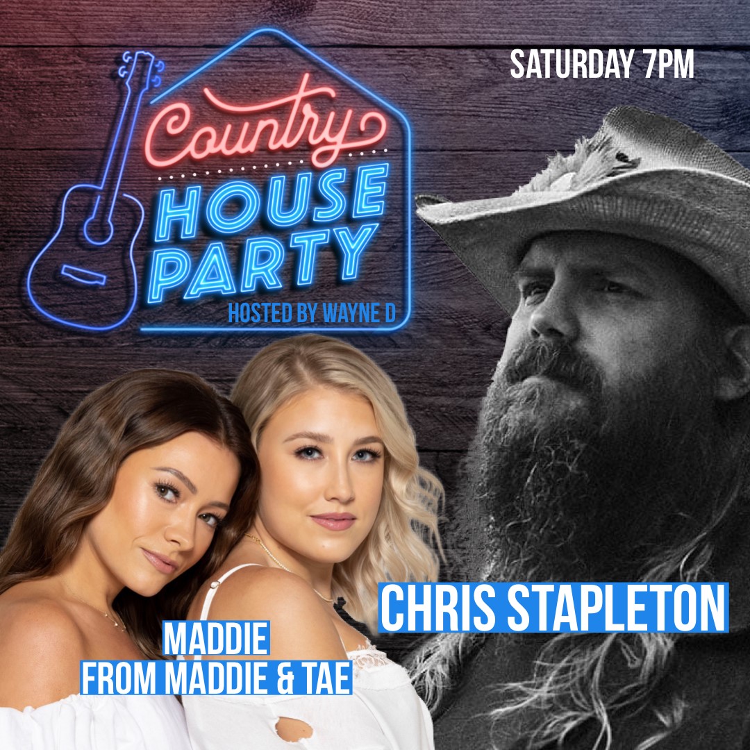 955thebull's tweet photo. This week @ChrisStapleton joins #CountryHouseParty to give us the actual story of how #JustinTimberlake approached him for an epic collaboration. Plus, @maddiemarlow from @maddieandtae stops by! Don't miss it! SATURDAY NIGHT at 7pm!
@heswayned @tayhamradio https://t.co/gEJkOp3k1Q