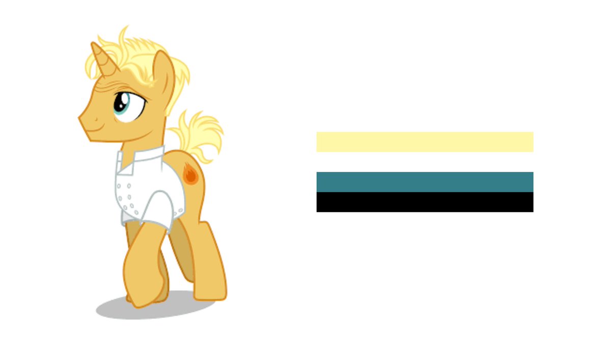 Here's the nonbinary flag colourpicked from ... the Gordon Ramsay pony ... I guess ... https://t.co/00VN1Q5Iqs https://t.co/mMjHPClLXy