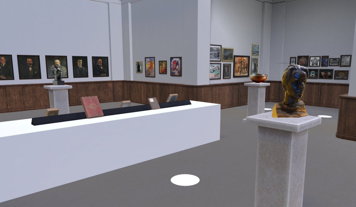 drdan_o's tweet photo. Saw the launch earlier and was very intrigued to see the new #SeeingIreland virtual exhibition remembering the 1922 Exposition D’Art Irlandais. Lots of excellent works from Henry, Lavery, Jack Yates and more. Take a look at https://t.co/wf5y6UL4qe @tcddublin @DeptCulturelRL https://t.co/n9W4fUl99X