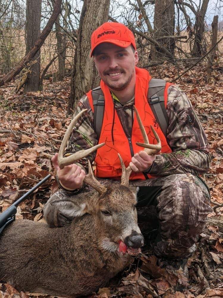 PublicWhitetail's tweet photo. Jesse with a nice kill during rifle season https://t.co/q7aj6OYrxq