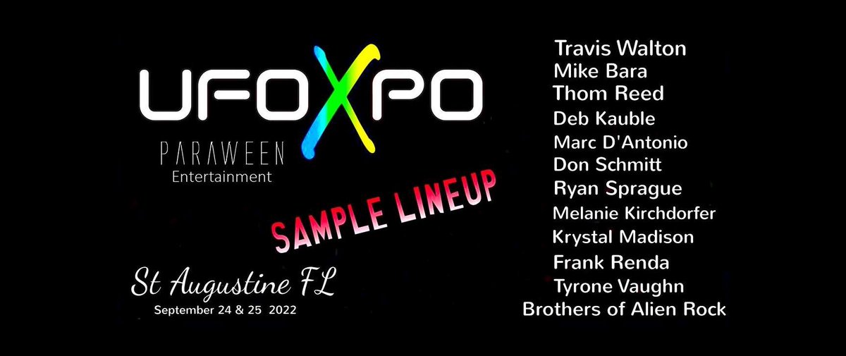 We're Back! Saint Augustine FL. Sept 24, 2022
#ufoxpo #paraween #UFO #Conference