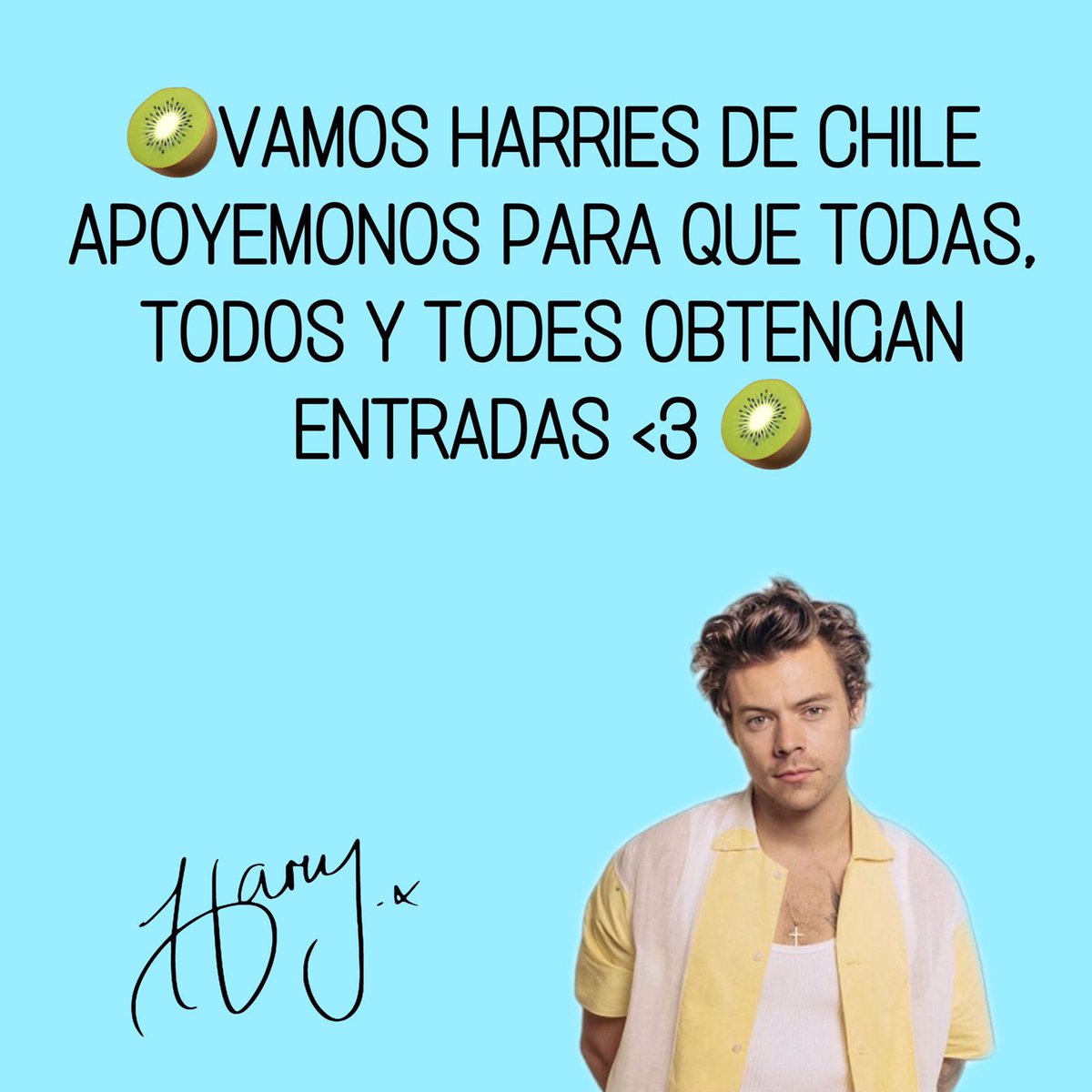 2fechaharrycl's tweet photo. Hola, Te invitamos a participar en este proyecto para una 2da fecha de Harry Styles en chile, nuestra idea es hacer TT en TW el hashtag #️⃣ #segundafechaparaHSchile etiqueten a @dgmedioschile 
#harrystyleschile #harrystyles #harrystyles #loveontour2022
Leer👇🏻 https://t.co/xhyumJTGN5