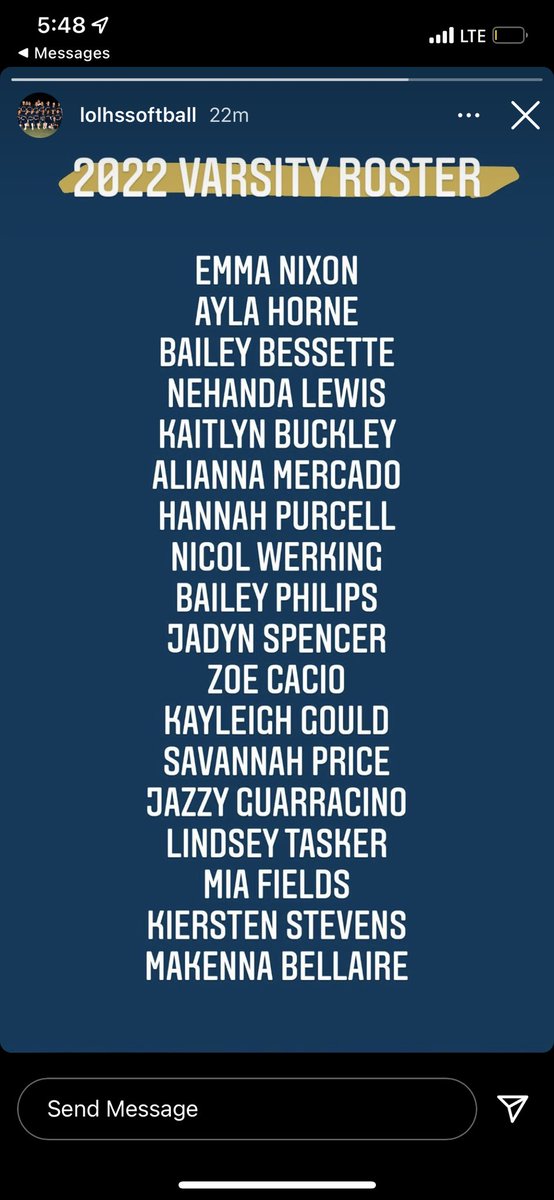 Here is our 2022 varsity roster! Congrats everyone!🐊💪🏼