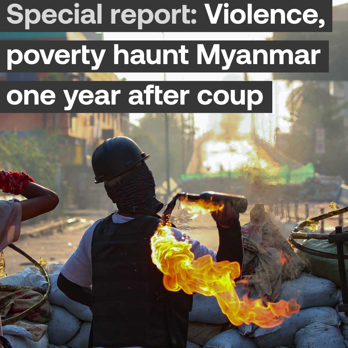 RadioFreeAsia's tweet photo. Violence, poverty haunt Myanmar a year after the junta takeover
One year after Myanmar’s military toppled the country’s elected government over unproven voting fraud claims, the nation of 54 million people is wracked by conflict and facing economic collapse. https://t.co/Fb7NjahvWe