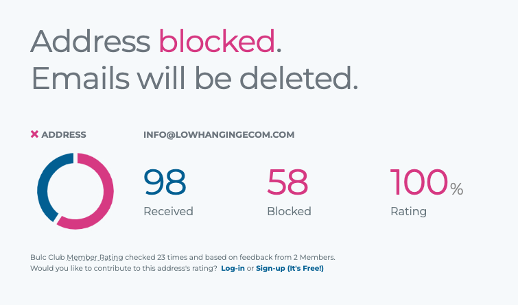 BULCCLUB's tweet photo. #BULCCLUB #Spammer Address of the Week: INFO@LOWHANGINGECOM.COM
https://t.co/2hpWptmeGF https://t.co/bIsqzBNvAV