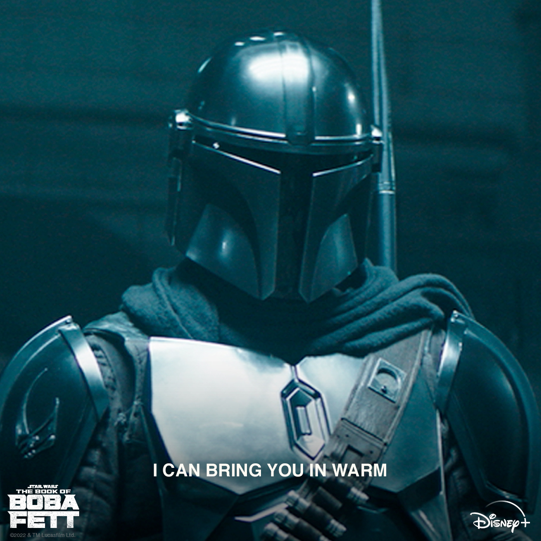 starwars's tweet photo. Chapter 5: Return of #TheMandalorian is now streaming on @DisneyPlus. #TheBookofBobaFett https://t.co/hgAzkcLtFn