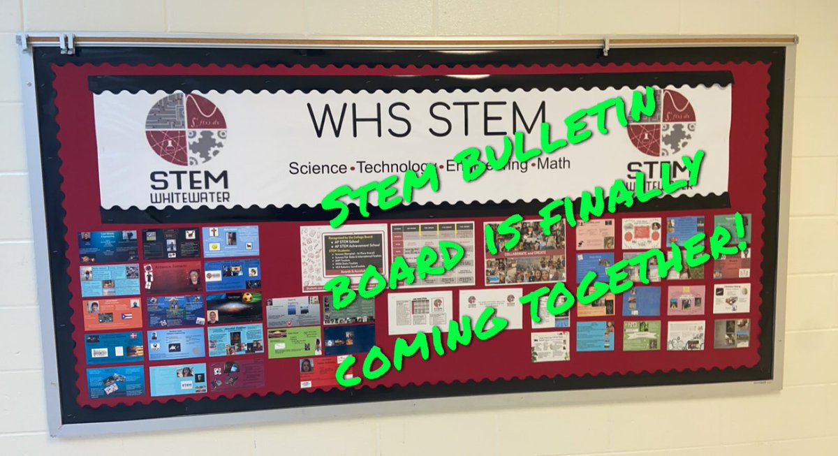 teacherkoz's tweet photo. #whsstem bulletin board progress! https://t.co/FzxZQ4winU