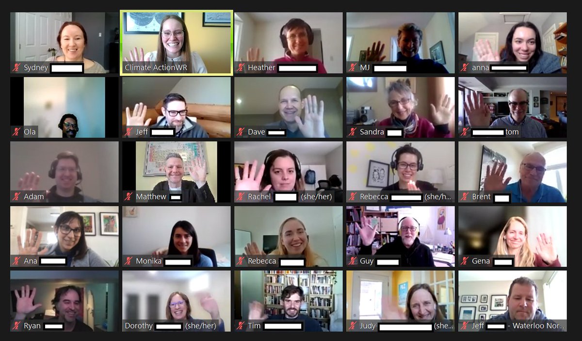 ClimateActionWR's tweet photo. We had our Sector Committee Kick-Off this afternoon where all our members got together for the first time to discuss the exciting year we have ahead! Stay tuned to check out all the great projects and events that happen in 2022. Welcome team! #WatReg #WR80by50 #ClimateAction https://t.co/s6GuHTW8A2