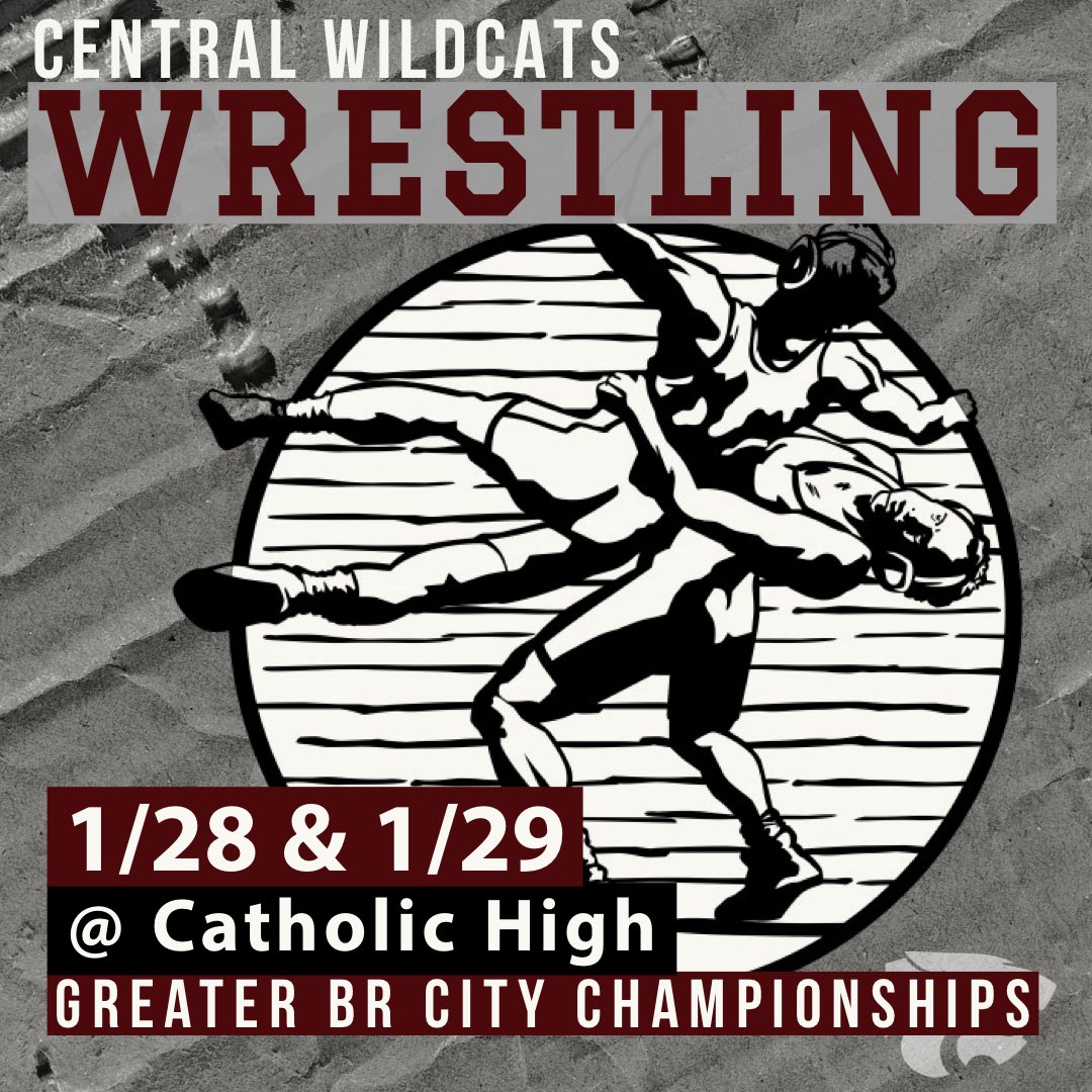 CHSWildcatScoop's tweet photo. Help us wish our CHS Wrestlers #WildcatLuck as they compete this weekend! #WeAreCentral #GeauxWildcats🐾 https://t.co/xTGEzBiWoL