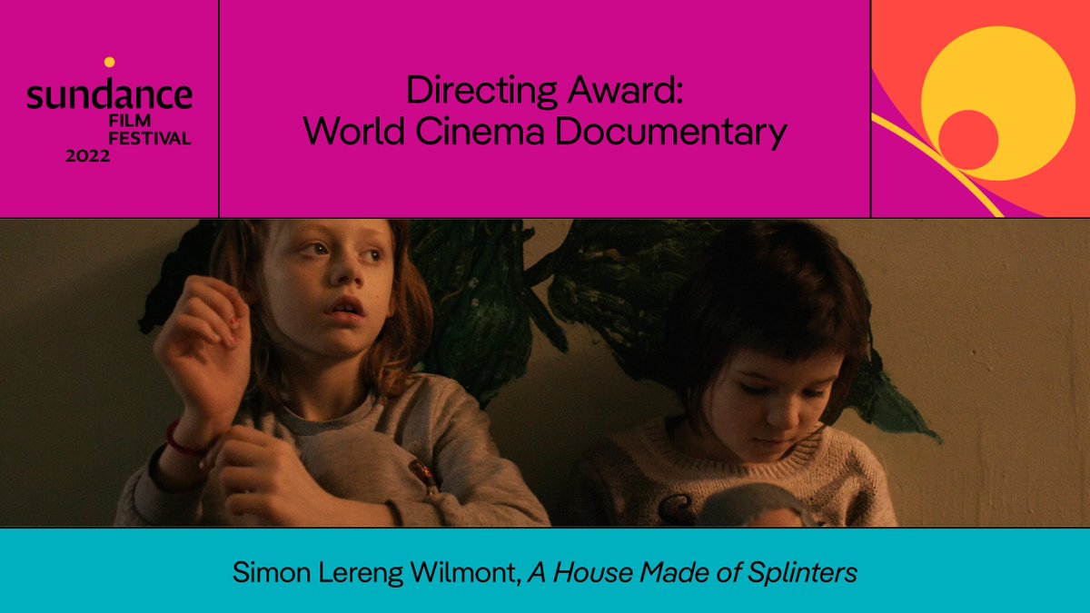 🏆 Directing Award: World Cinema Documentary goes to Simon Lereng Wilmont (<a href="/simonwilmont/">Simon Lereng Wilmont</a>) for A HOUSE MADE OF SPLINTERS. #sundance